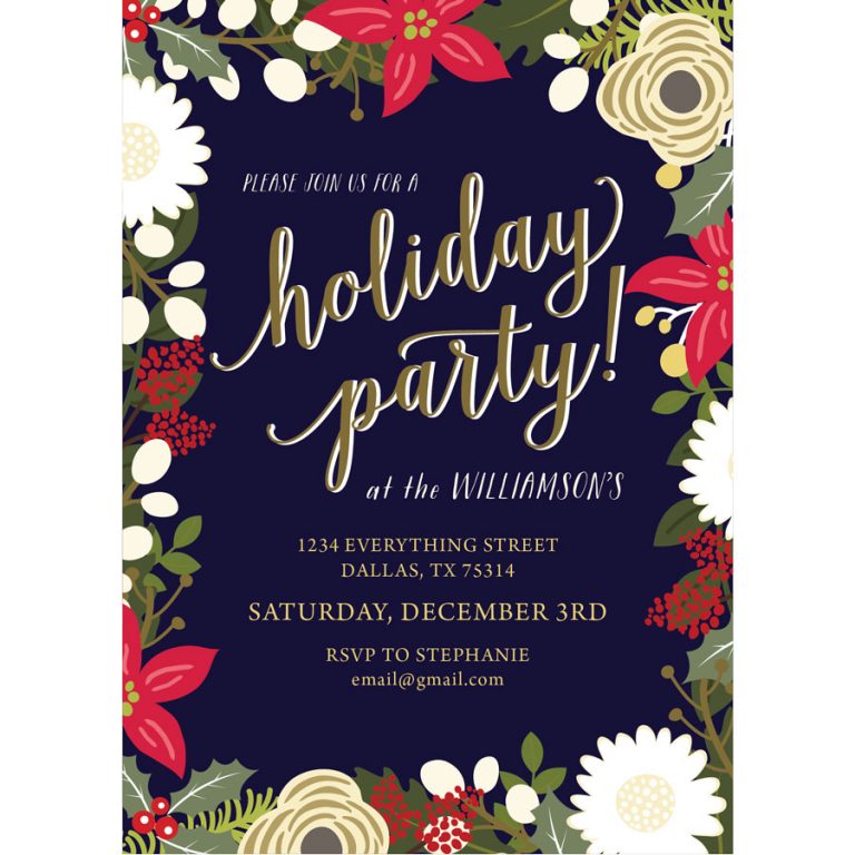Floral Holiday Party - Simply Noted