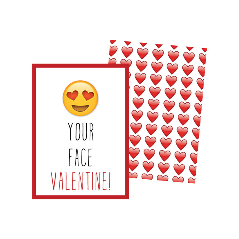 Printable Emoji Valentines Cards | Simply-Noted.com