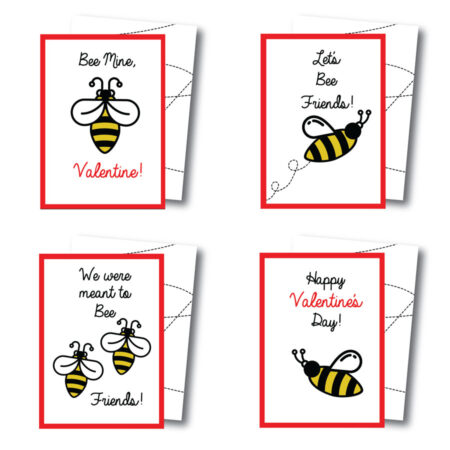 Printable Bee Valentines
