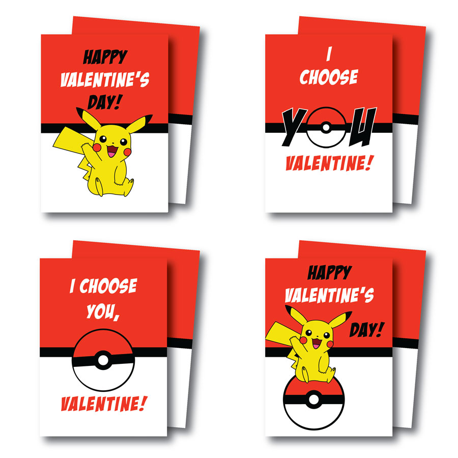 Printable Pokemon Valentines Cards