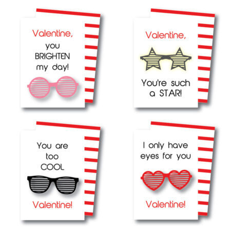 Printable Sunglasses Valentines