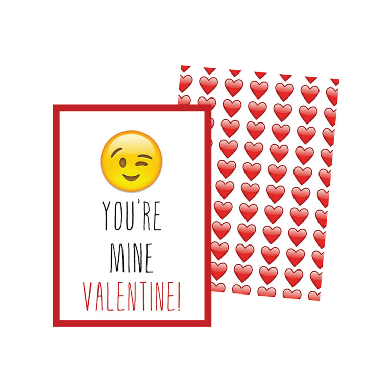 Printable Emoji Valentines Cards | Simply-Noted.com