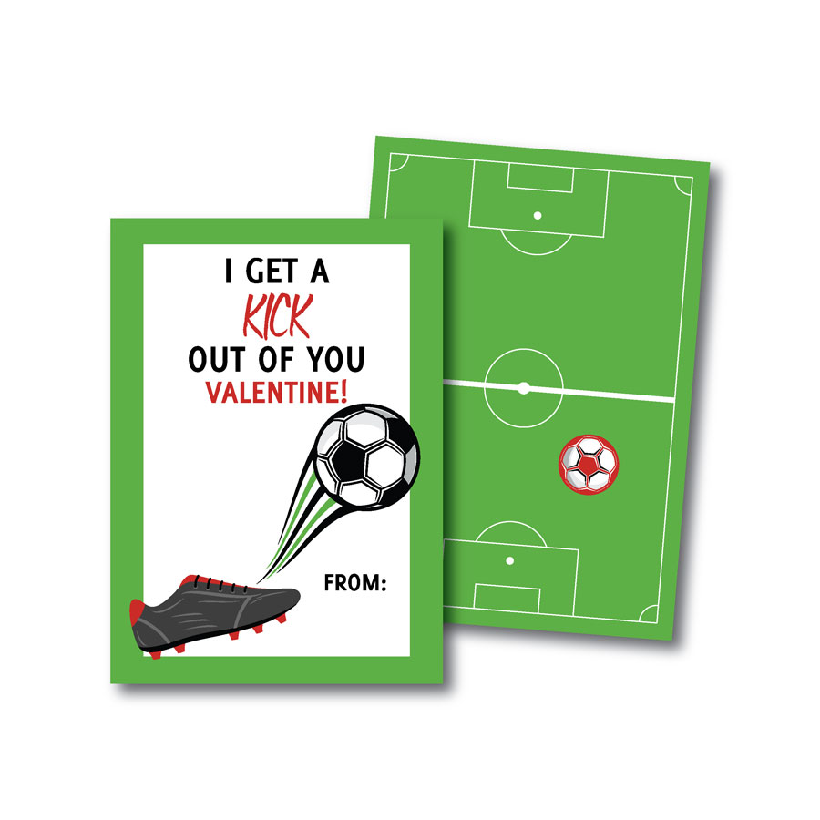 Printable Soccer Valentines Cards Simply Noted